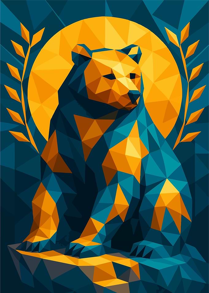 Geometric Bear Art