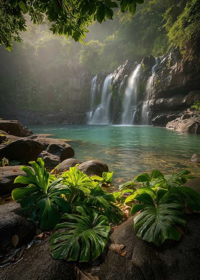 Sunrise Waterfall