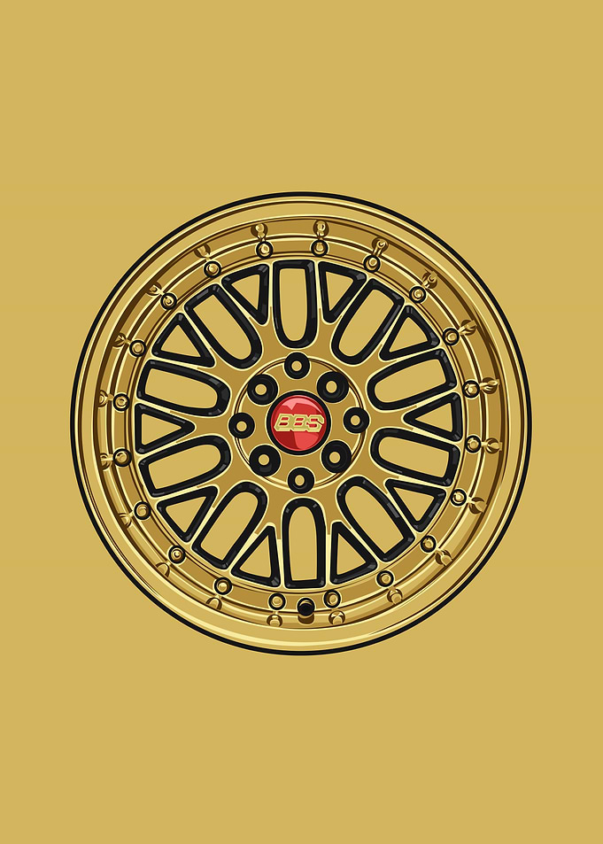 Gold BBS Wheel