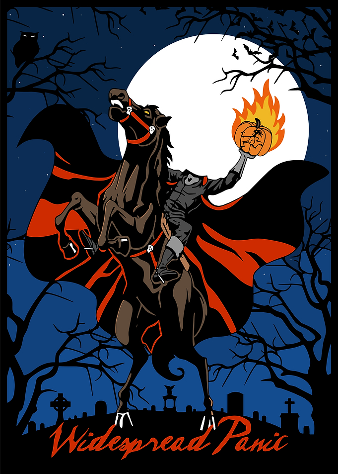 Headless Horseman with Flaming Pumpkin