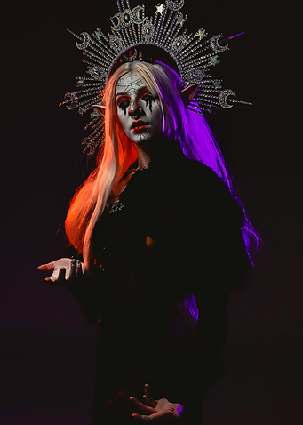 Ethereal Elf with Crown and Makeup