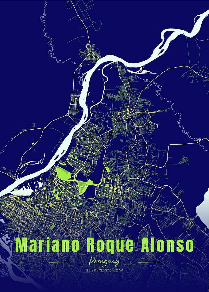 Mariano Roque Alonso, Paraguay City Map