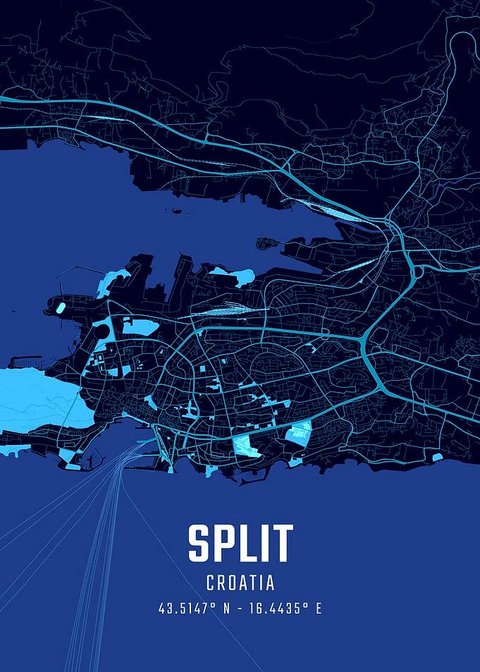 Split Midnight City Map