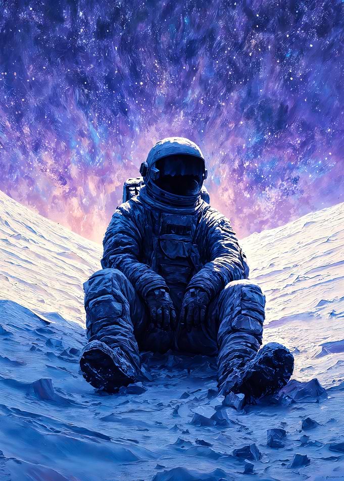 Astronaut's Rest: Cosmic Lunar Vista