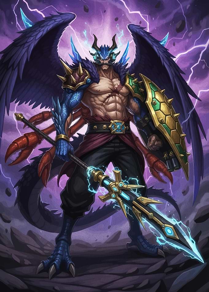 Winged Warrior Spear and Shield
