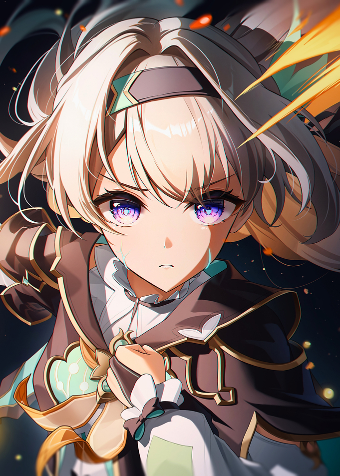 Girl with Purple Eyes