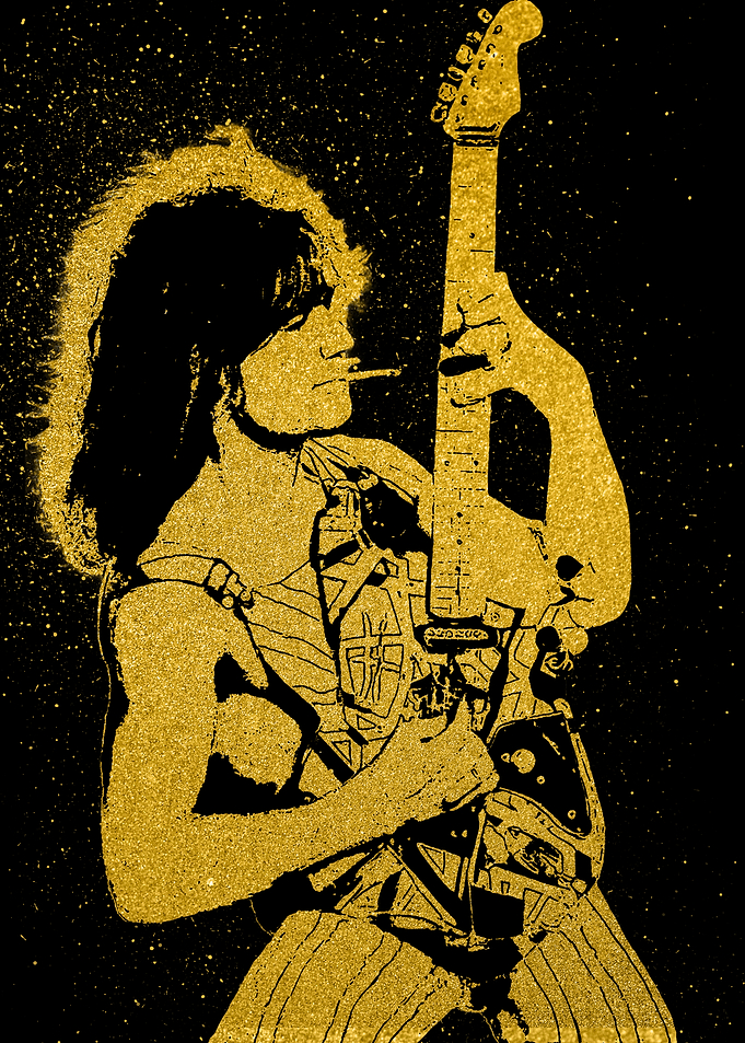 Eddie Van Halen Gold Art