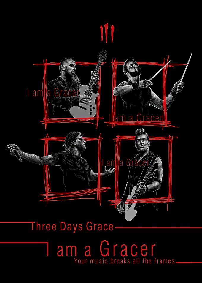 Three Days Grace Band Poster
