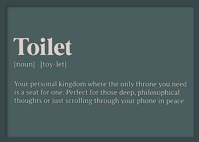 Toilet Definition Print