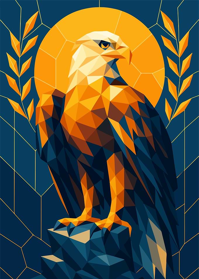 Geometric Eagle Art