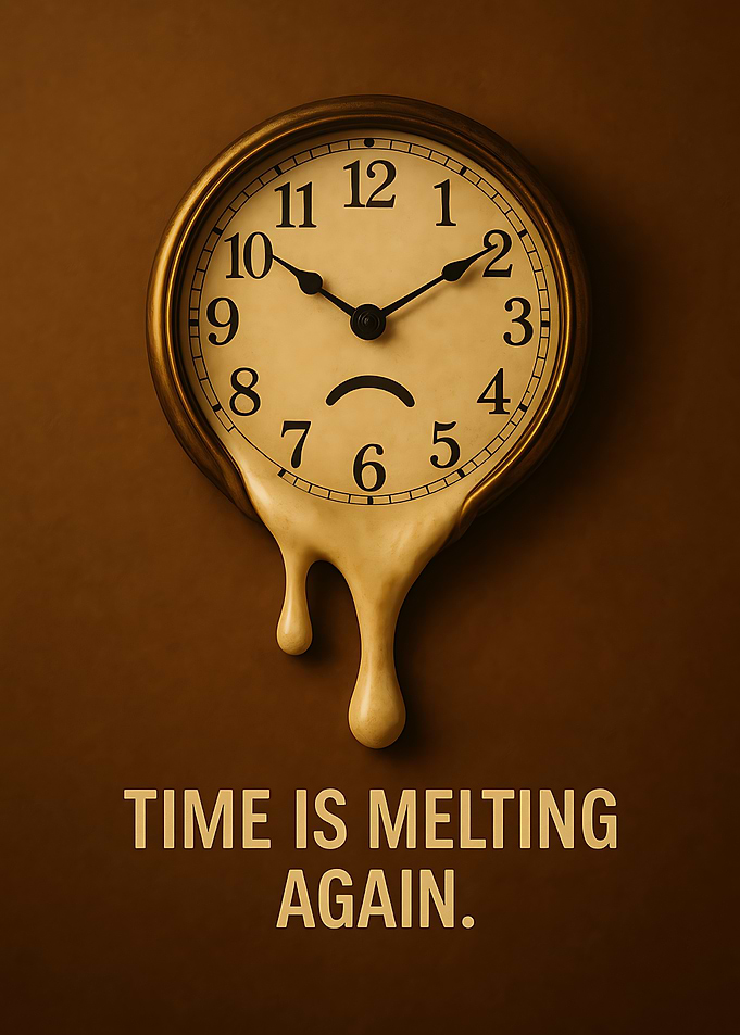 Melting Clock Time Concept
