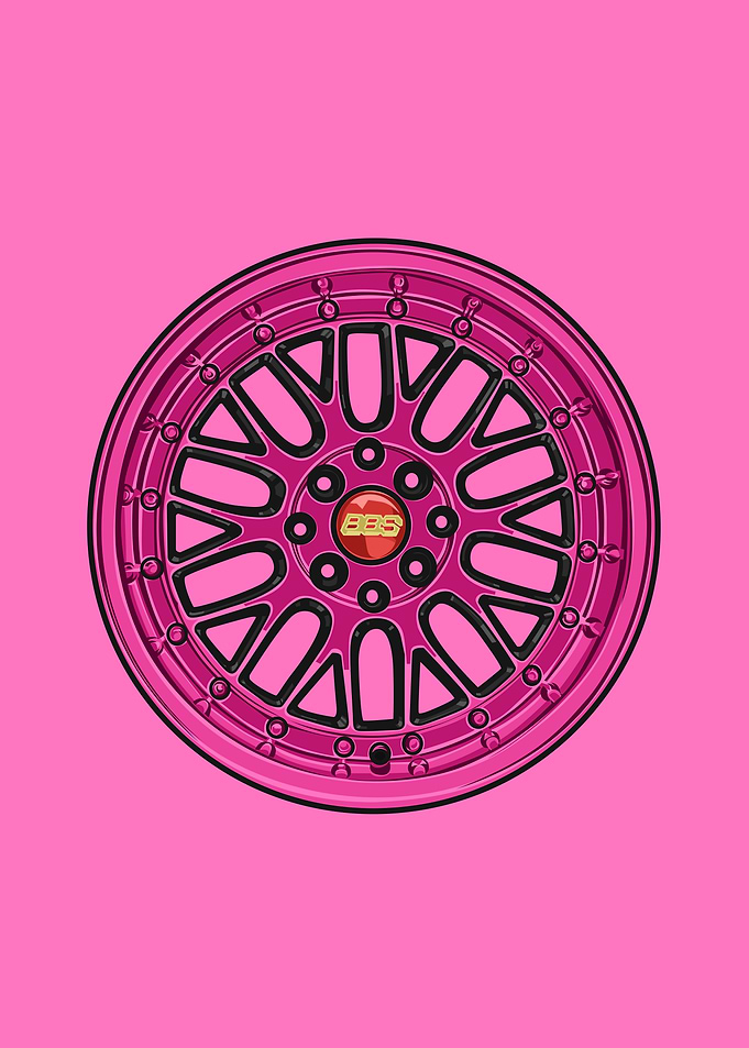 Pink BBS Wheel