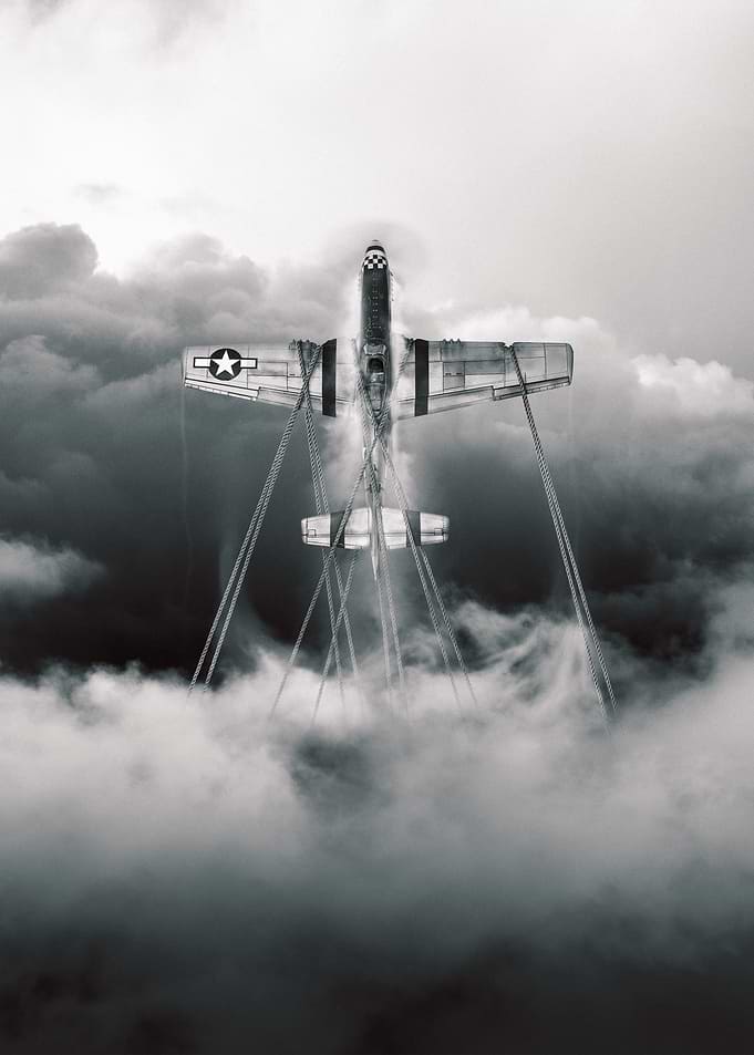 Airplane in Clouds