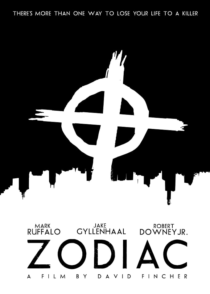 Zodiac Movie Poster Black and White