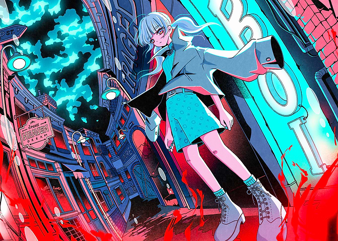 Anime Girl in Urban Setting