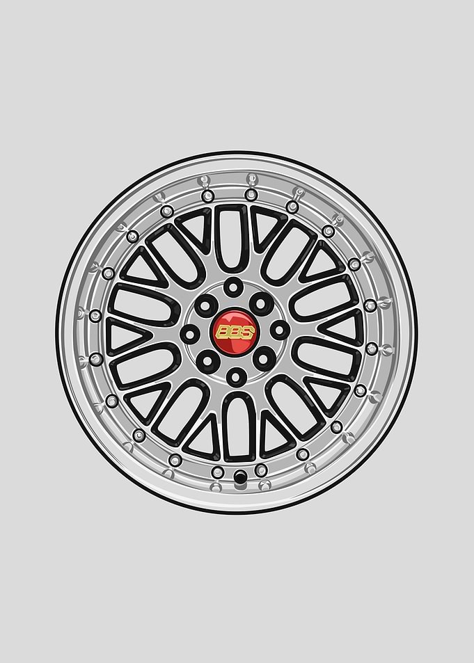silver BBS Wheel