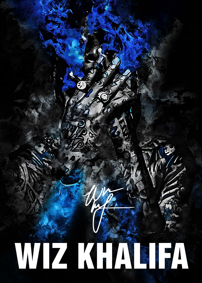 Wiz Khalifa Digital Art Portrait
