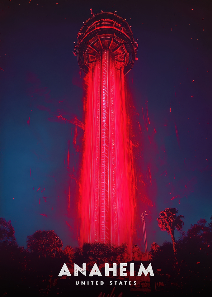 Anaheim, United States - Tower at Night