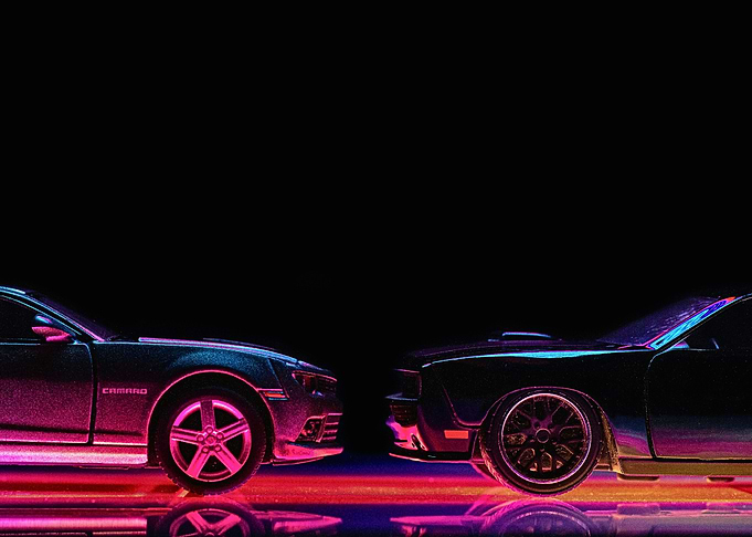 Camaro vs Challenger Neon