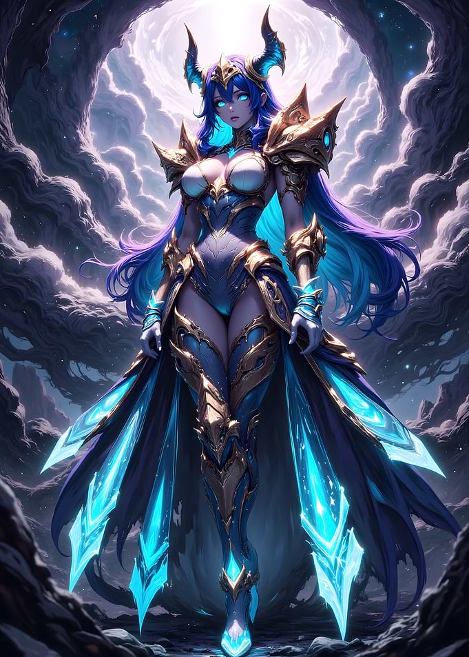 Fantasy Warrior Woman with Horns