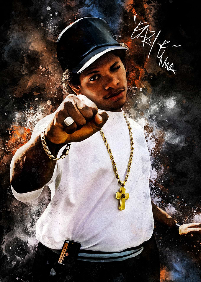 Eazy-E Portrait with Signature