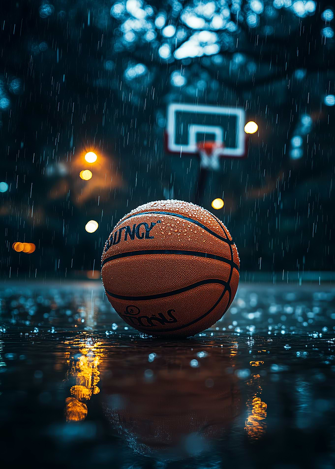 Basketball in the Rain