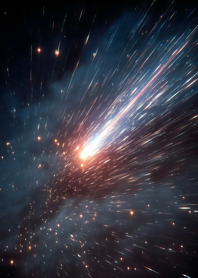 Comet Streaking Through Space