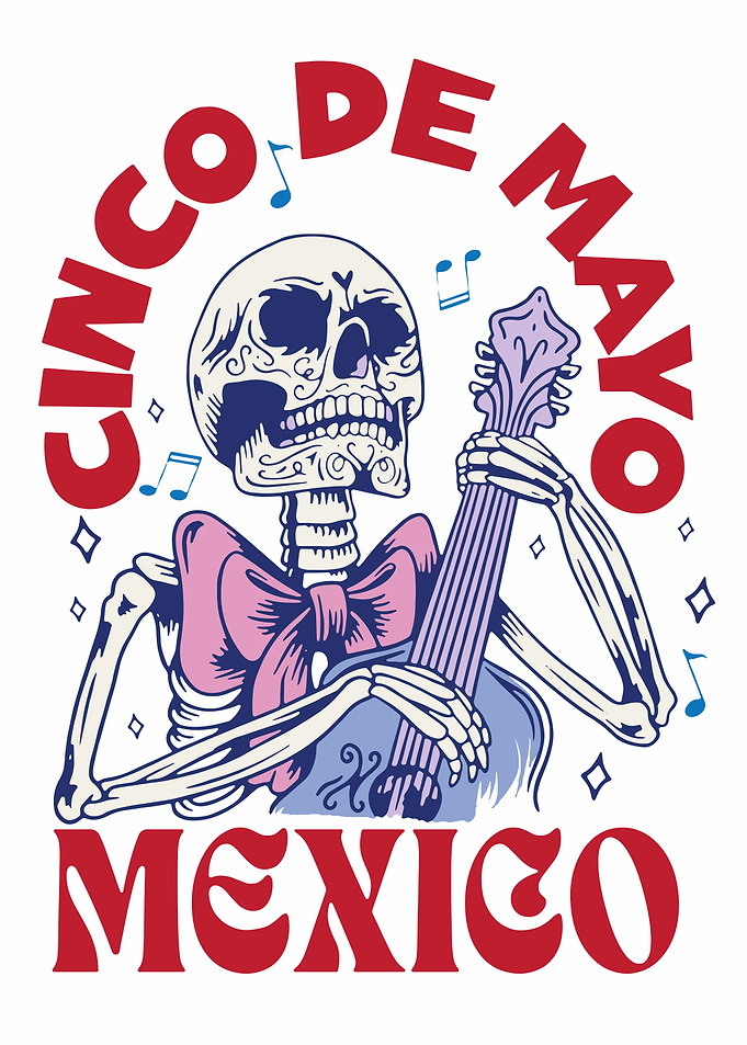 Cinco de Mayo Skeleton with Guitar