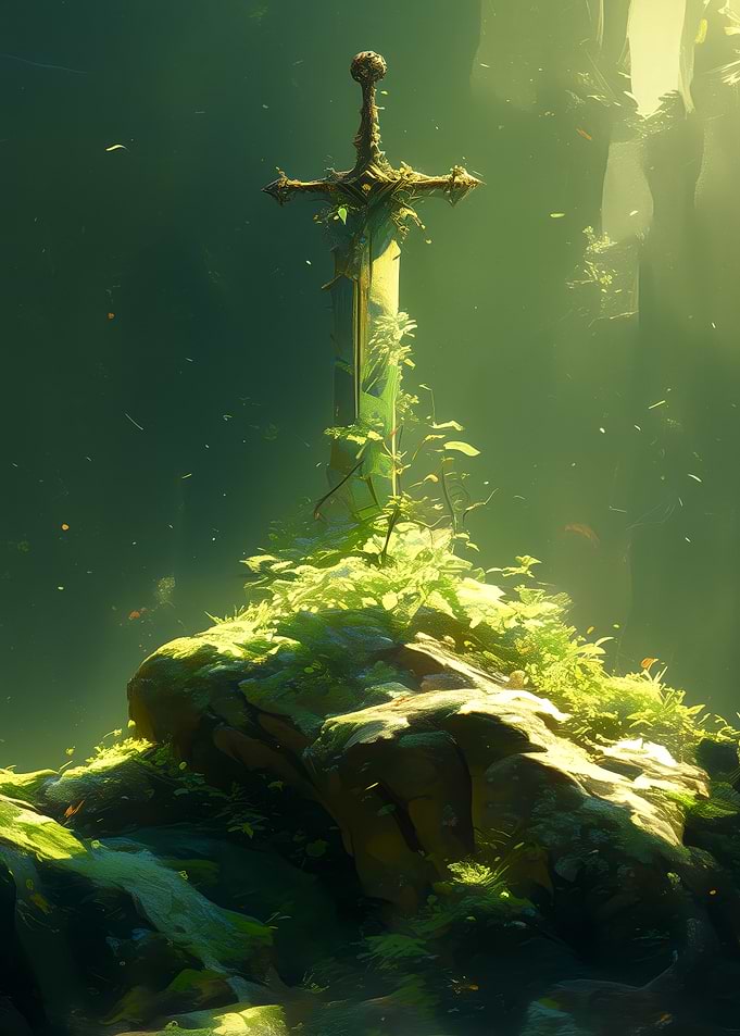 Fantasy Sword in Stone