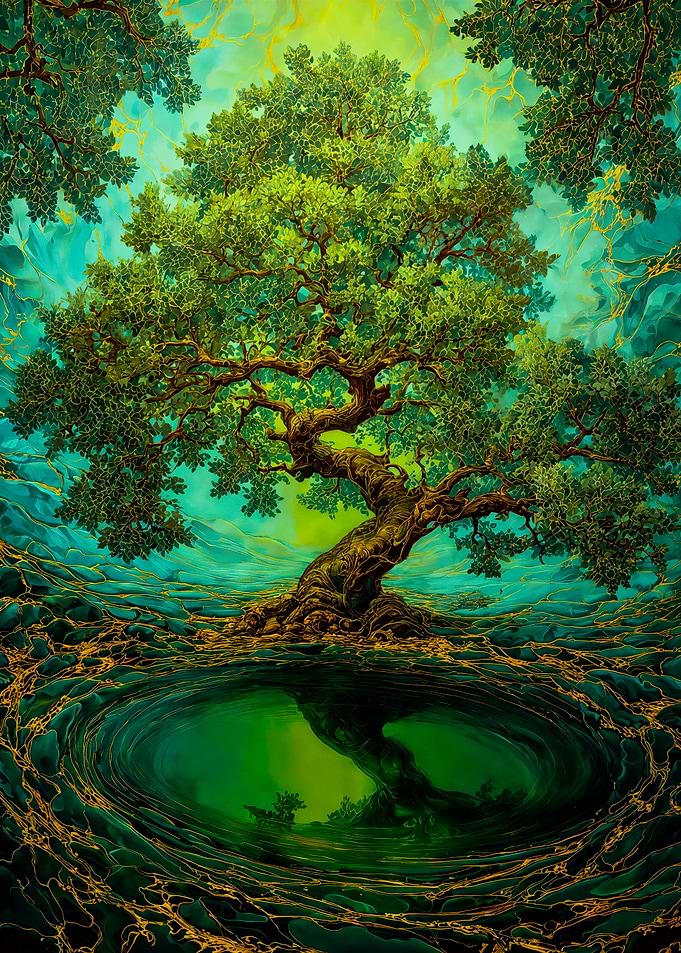 Majestic Tree of Life Illustration