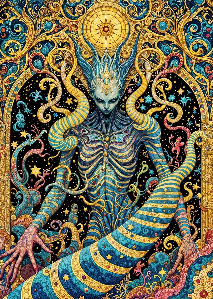 Ornate Alien Creature in Fantasy Setting