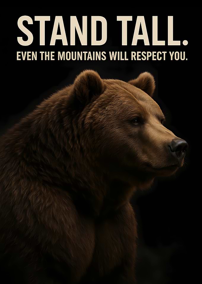 Stand Tall Bear Motivation