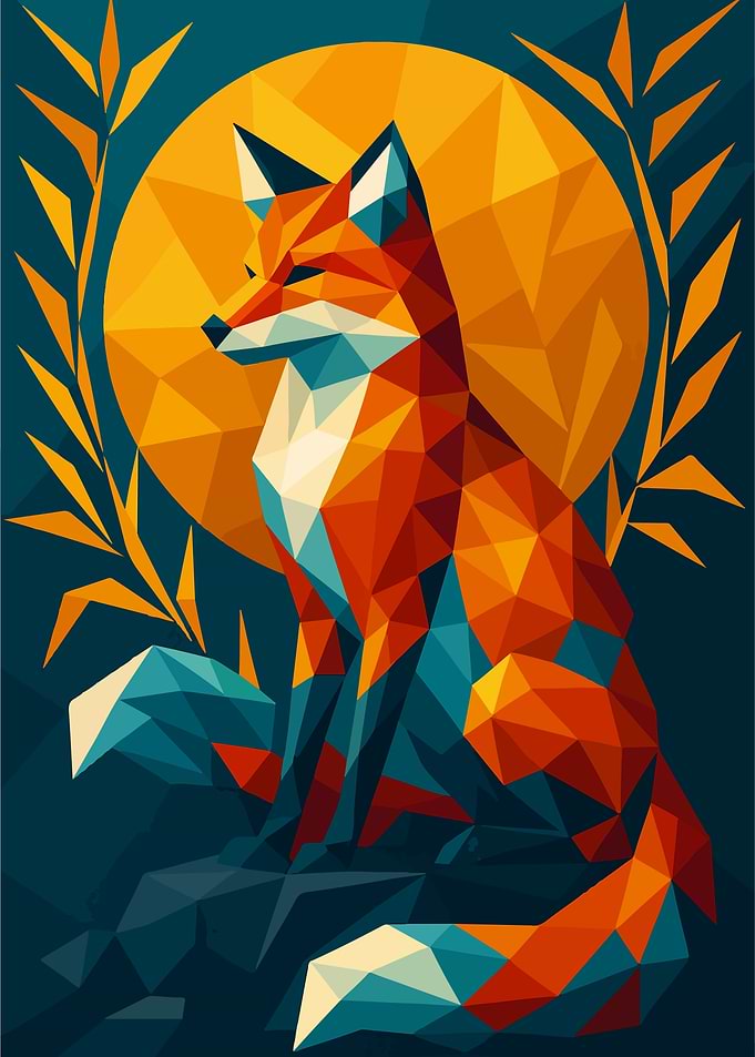 Geometric Fox Illustration