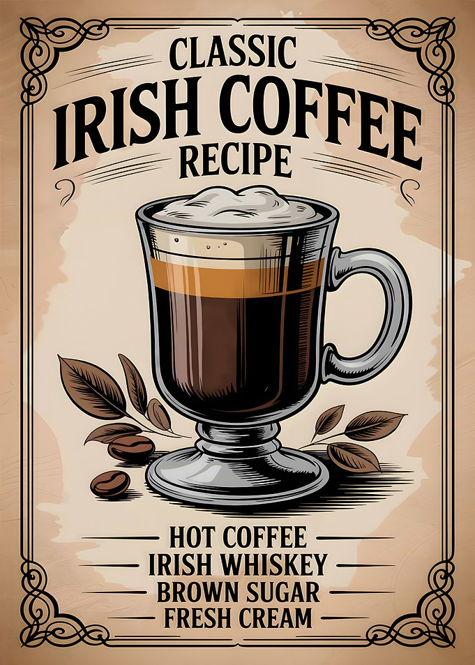 Vintage Irish Coffee Recipe