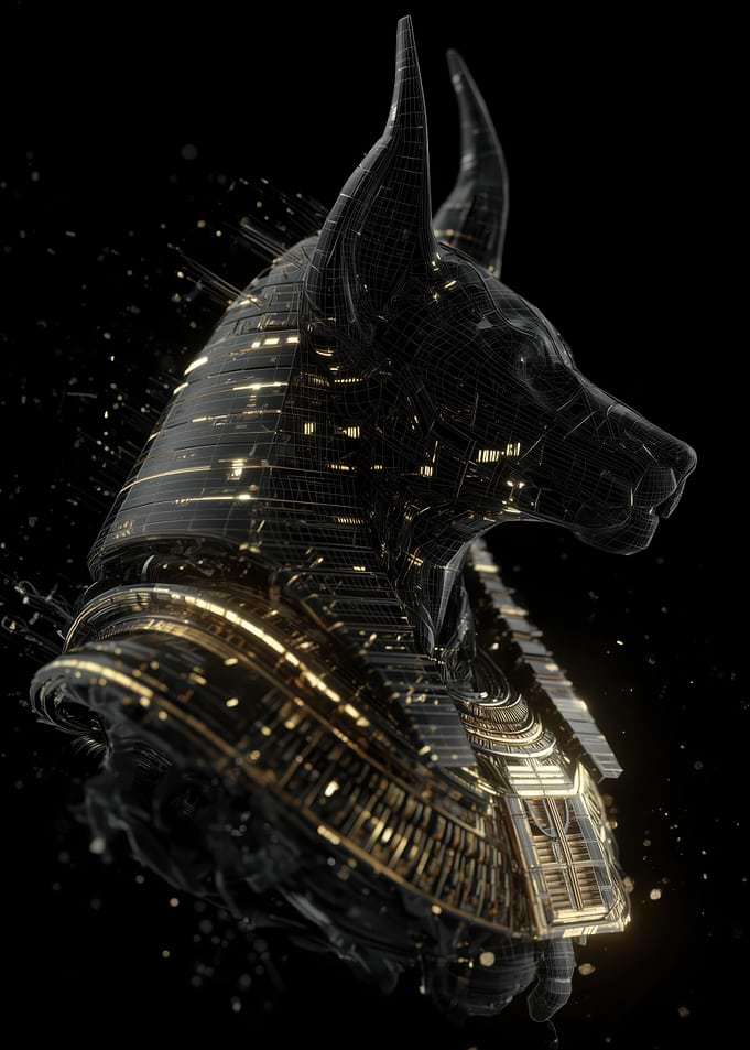 Cyberpunk Anubis Head
