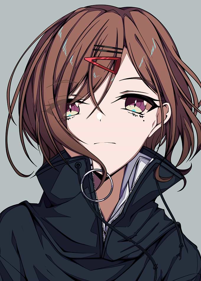 Anime Girl with Brown Hair