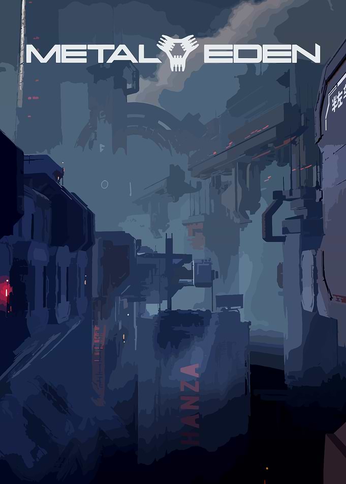 Metal Eden Futuristic Cityscape