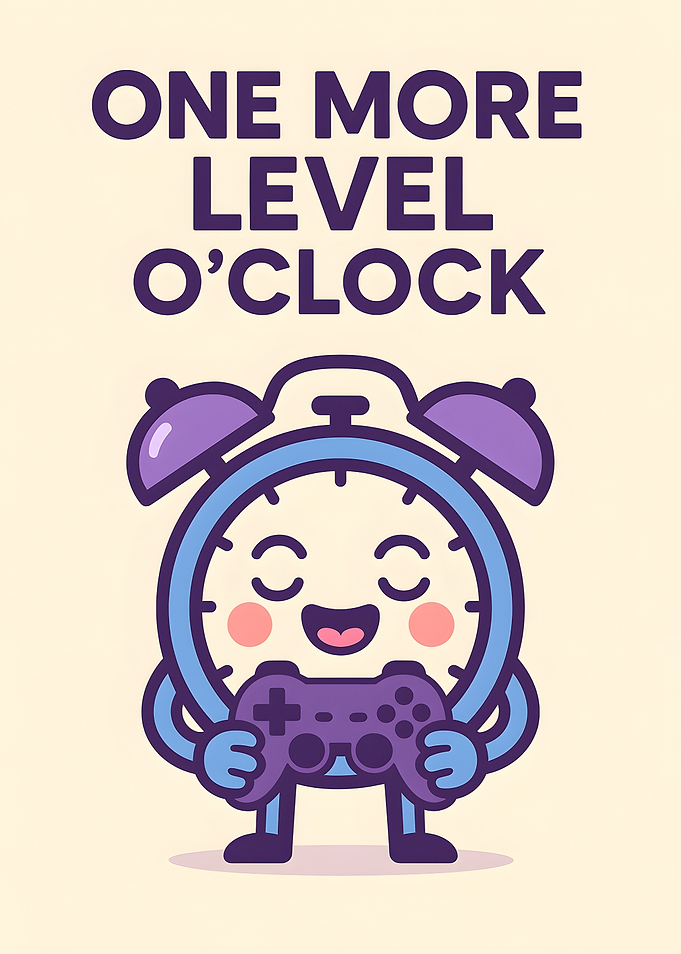 One More Level O'Clock Gaming Poster