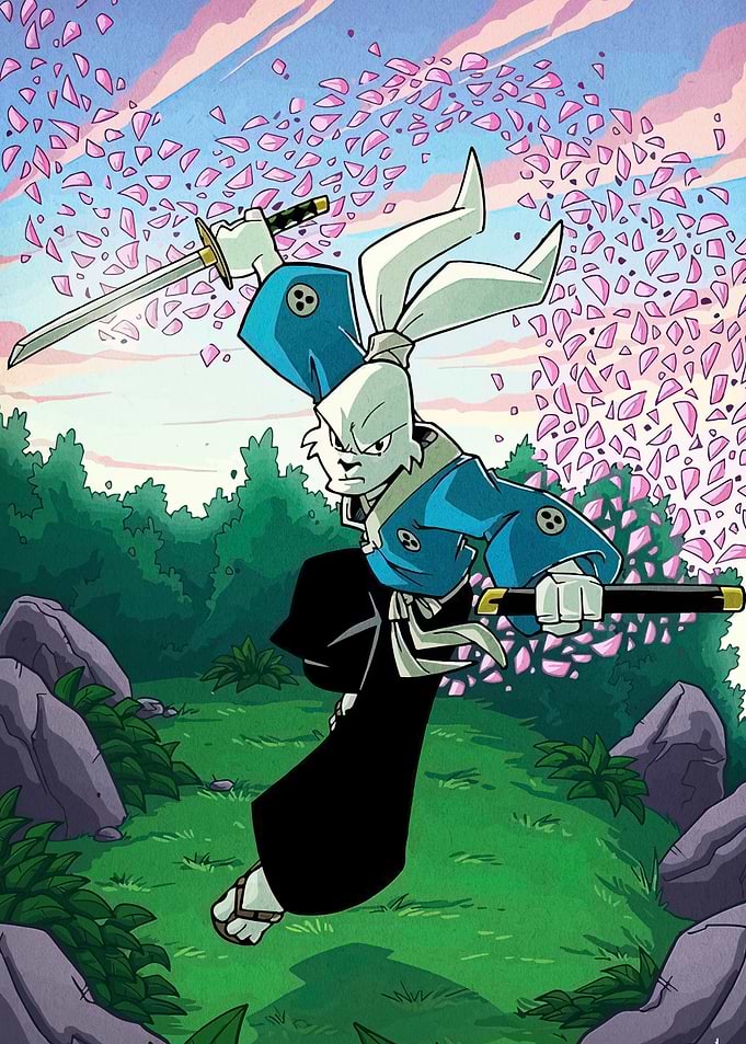 Rabbit Samurai with Swords