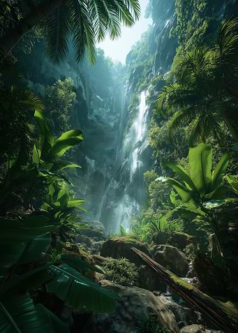 Tropical Waterfall