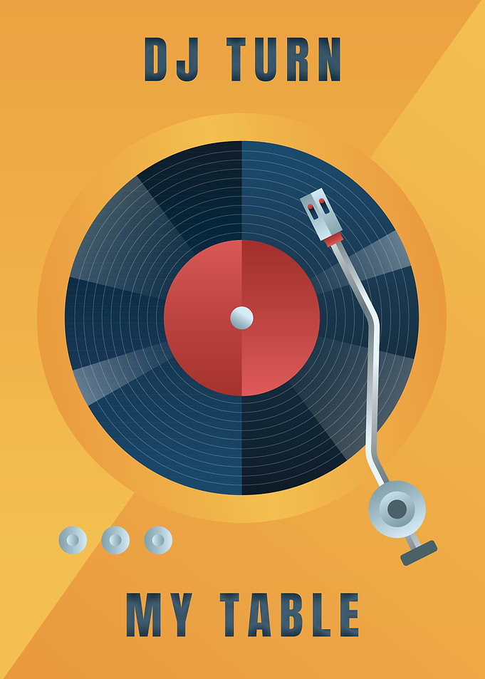 DJ Turn My Table Illustration