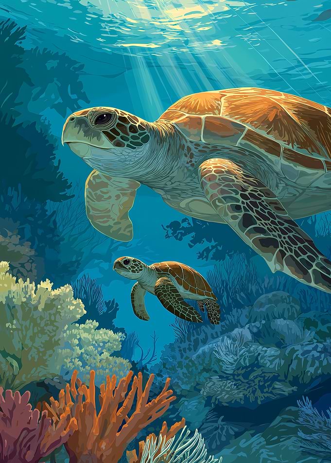 Sea Turtles Family