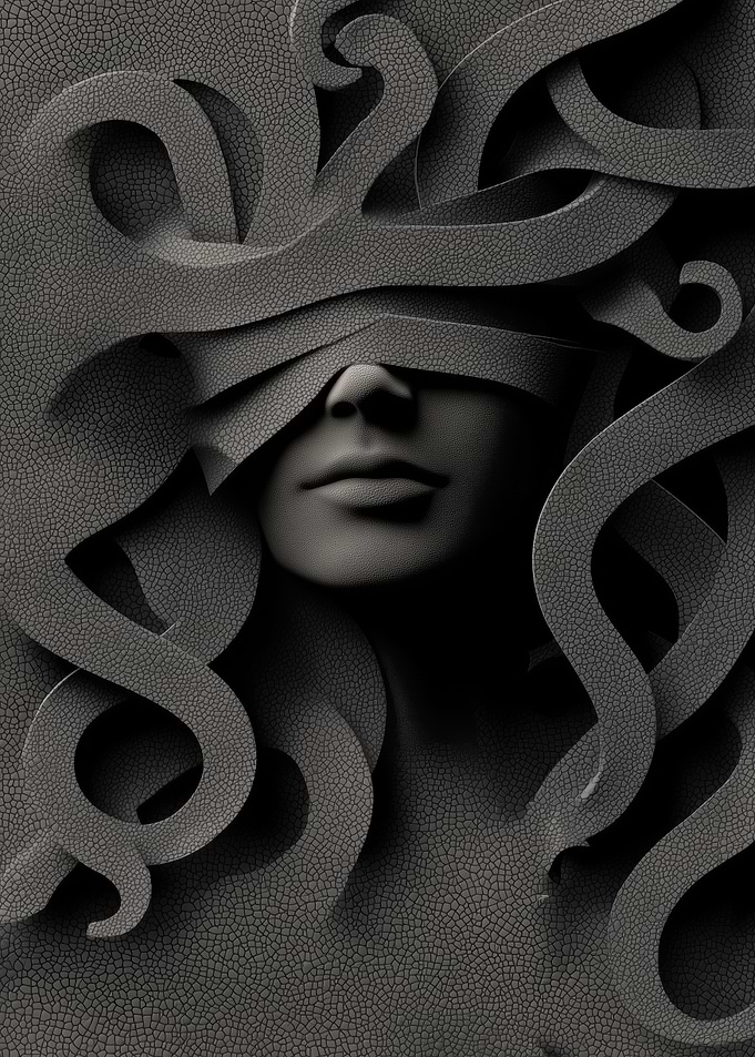 Abstract Medusa Portrait