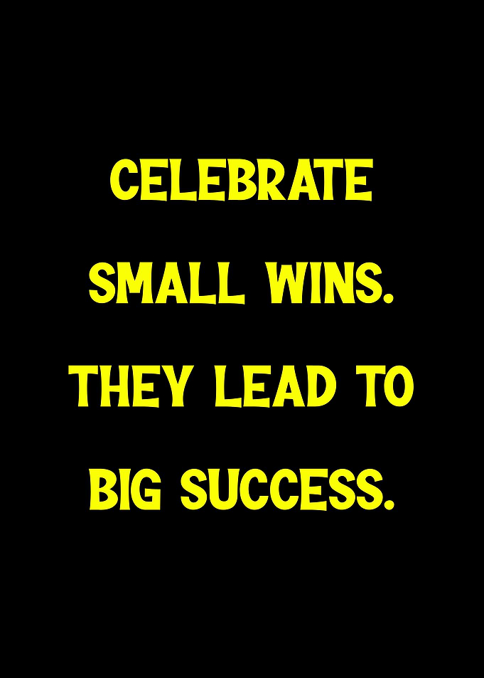 Celebrate Small Wins Text Art