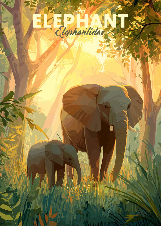 Elephant Animal Family