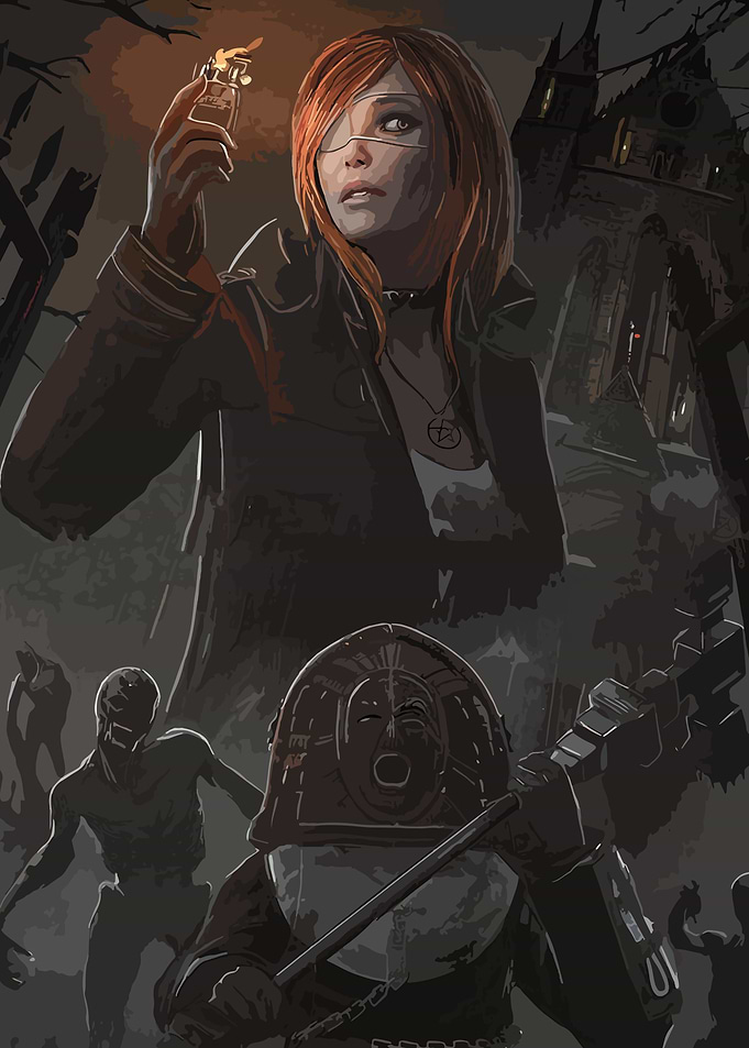 Dark Fantasy Woman and Executioner