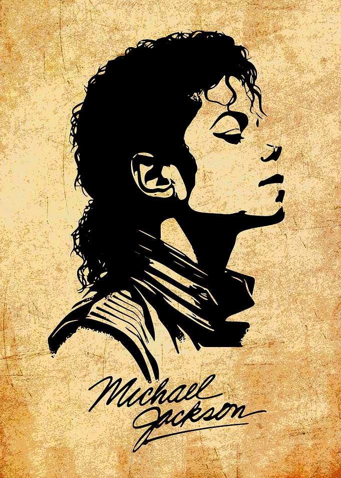 Michael Jackson Silhouette Portrait
