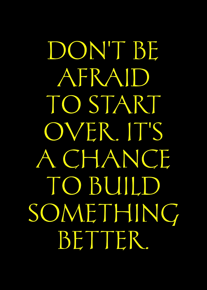 Motivational Quote: Start Over