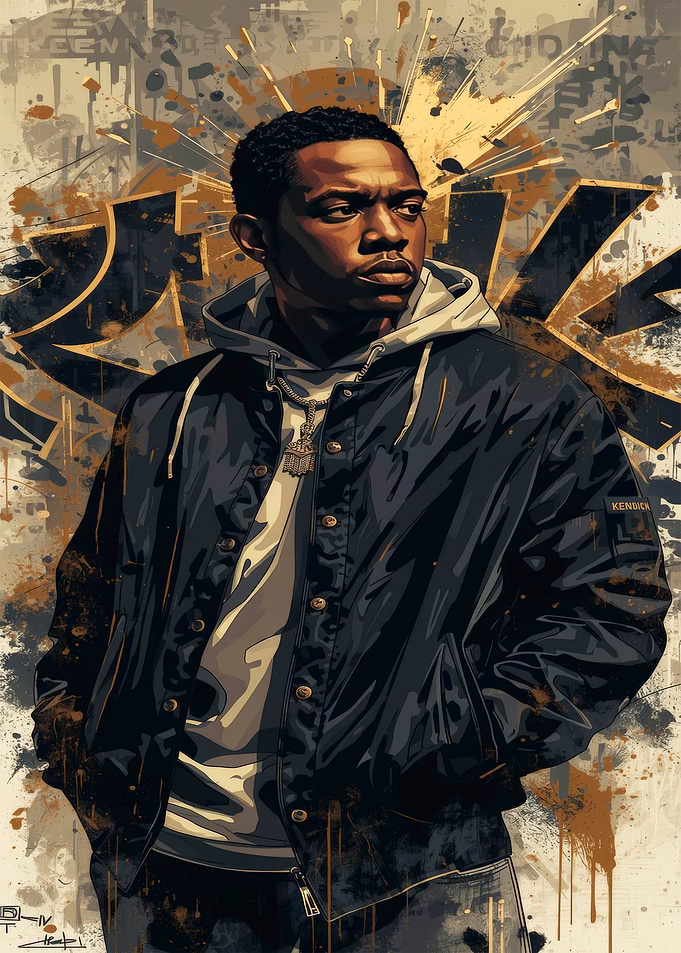 Urban Portrait with Graffiti Background