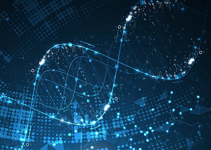 Abstract Blue Technology Network